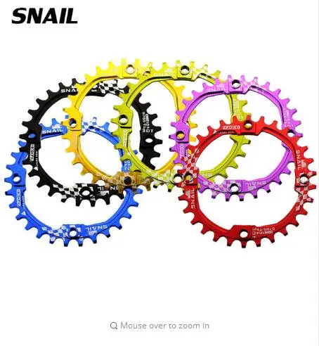 

SNAIL Bicycle Crank 30T Chainring 104BCD Cycling Round Narrow Wide Ultralight 7075-T6 MTB Bike Chainwheel Circle Crankset Plate