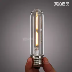 10 шт. T10 edison Стиль LED Винтаж лампа накаливания супер теплый белый