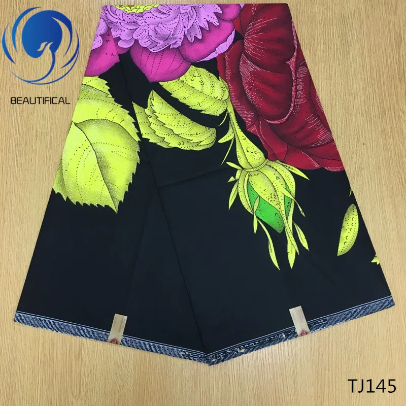 LIULANZHI печатная Цветочная восковая ткань Африканская батик восковая ткань для женского платья Анкара настоящий воск 6 ярдов TJ132-T-TJ149