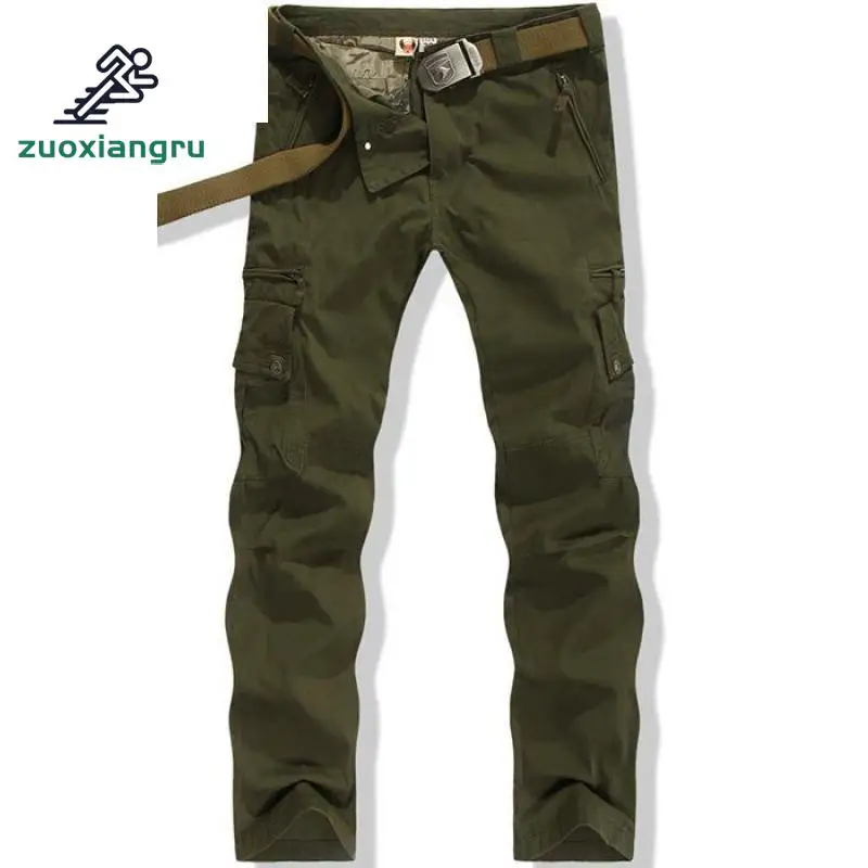 

Zuoxiangru Men's Airborne Division Army Military Fans Tactical Pants Multi Pockets Overalls Trousers Hiking Pants No Blet