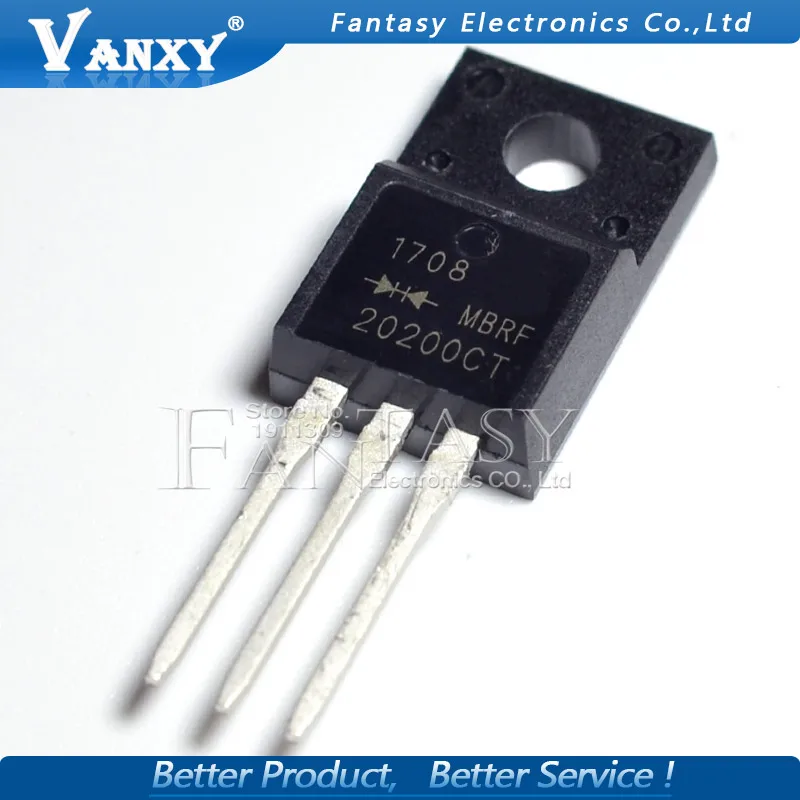 10 шт. MBRF20200CT TO-220F MBRF20200-220 20200CT 20A 100V TO-220 MBRF20200CTG