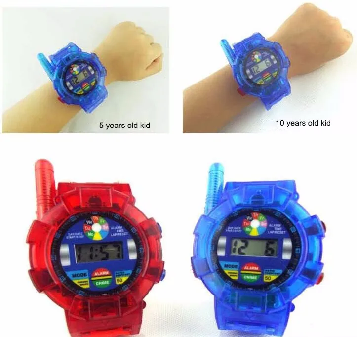 2 шт Walkie Talkie Игрушки для детей шпионские наручные часы-портативная рация детская Электроника гаджет игрушки 2 Пути Радио красный и синий