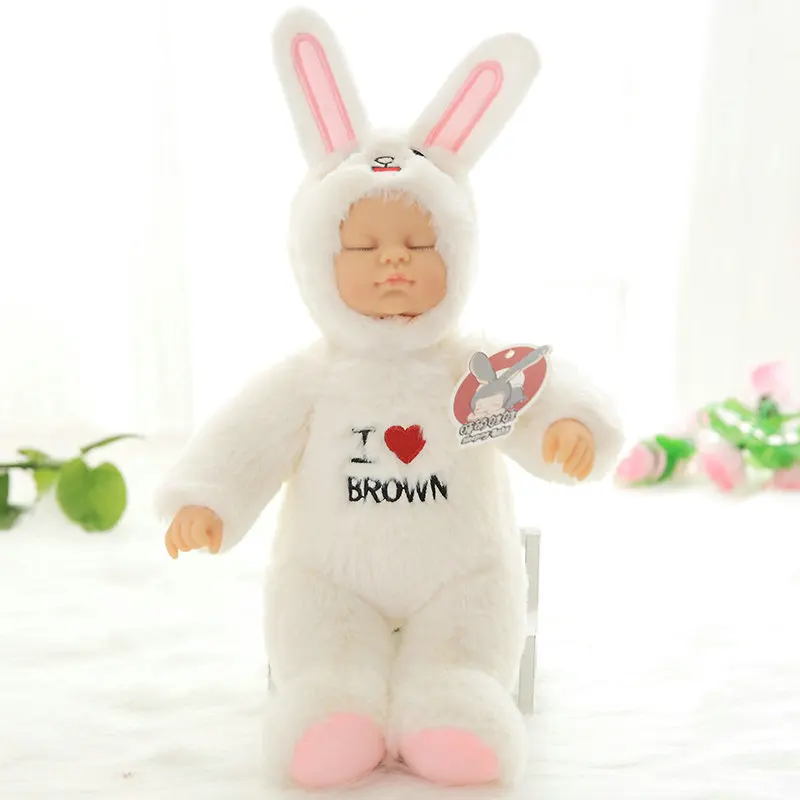 Reborn sleeping baby doll kawaii bebe слон животное плюшевая игрушка розовая свинья Высокое качество Моделирование девочка кукла Прямая - Цвет: 7