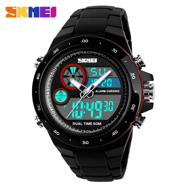 SKMEI 1429 Sports Watch Men/Male Double Time Digital Wristwatch Dual