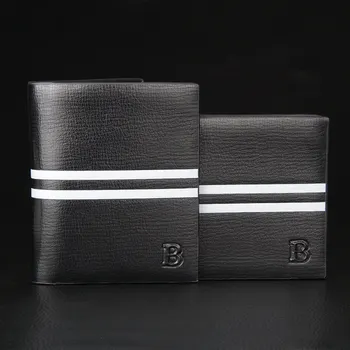 

PU Leather Small Wallet Men Hit-color Short Purse Slim Money Coin Cards Holder Pouch Bag FA$1