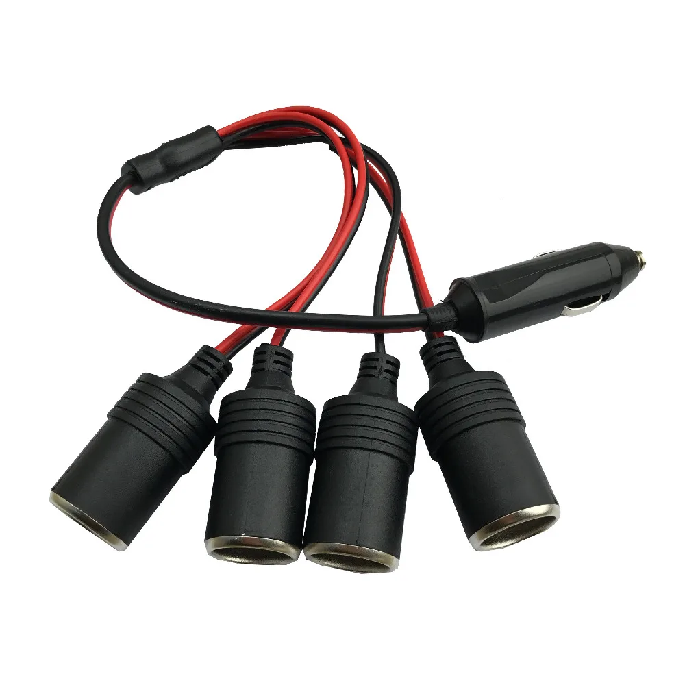 4 Socket Cigarette Lighter Car Charger 5A Power Charger Adapter 1 to 4