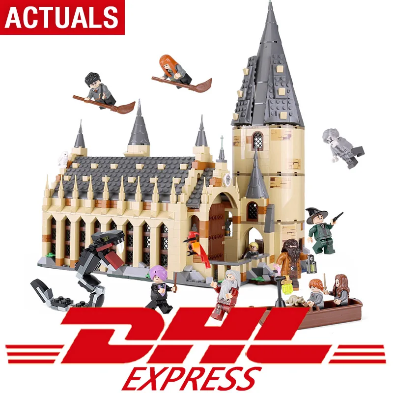 

16052 Harry Movie Potter The Legoing 75954 Hogwarts Great Wall Building Blocks Harry New Potter Toys Kids Toys Christmas Gifts