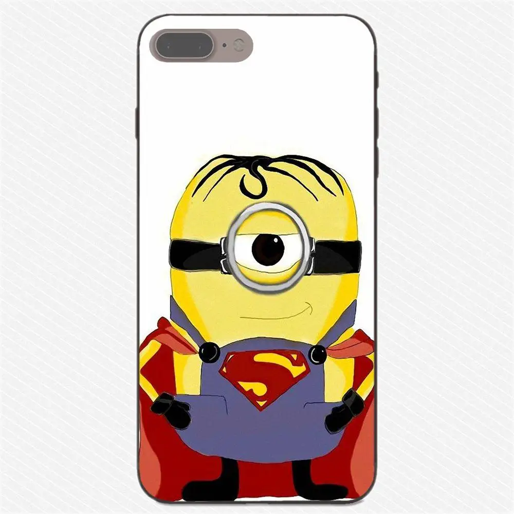 Мягкий чехол для мобильного телефона миньон Супермен прекрасный Apple iPhone 4 4S 5 5S SE 6