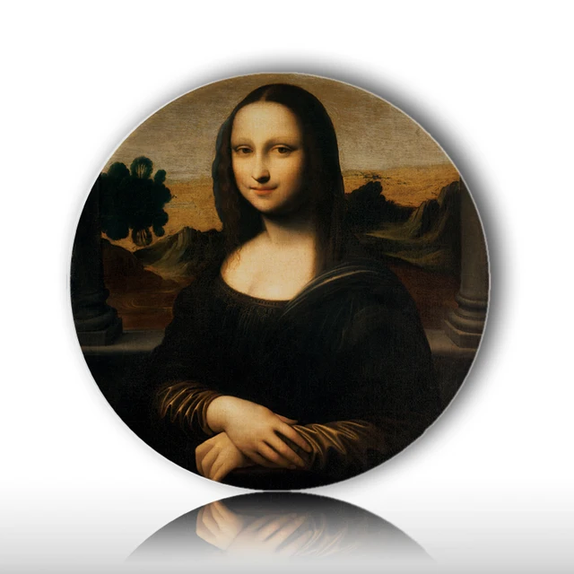 Famoso Da Vinci de aceite pintura decorativa placa creativo Mona Lisa de cerámica de hotel/de la pared/Decoración de escritorio de amigo regalo