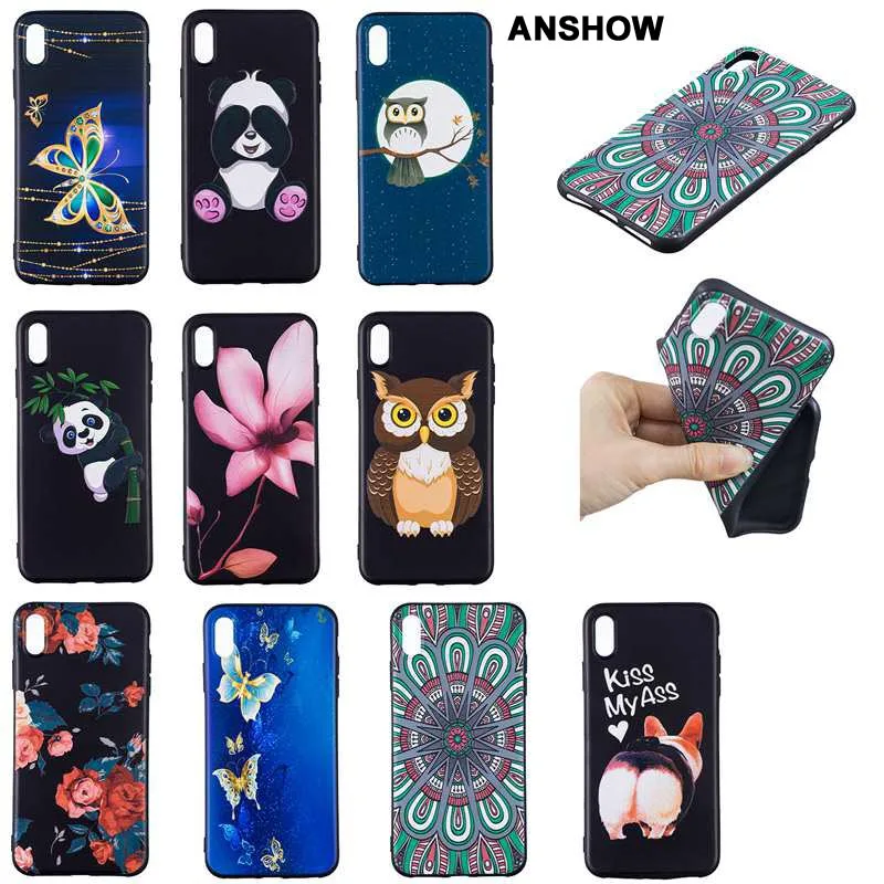 Модный мягкий из высокотемпературного полиуретана чехол для Iphone XR XS MAX X Galaxy S9 Plus Note 9 8 обувь с украшениями в виде цветков и бабочек силиконовый чехол с пандой из мультфильма 100 шт