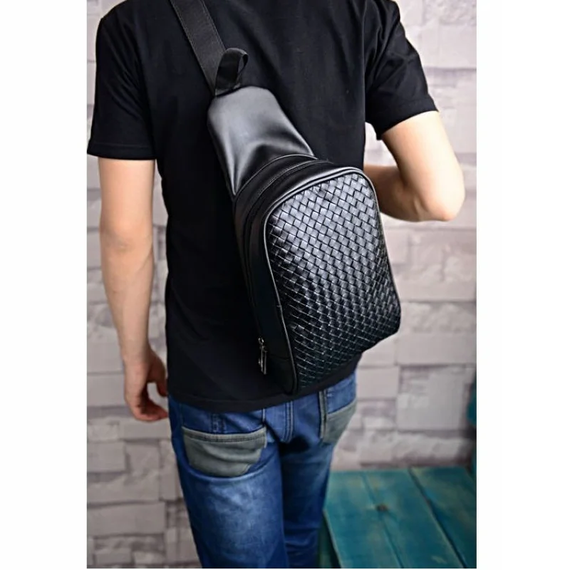 

Men Leather Messenger Bags Braided Styles Casual Shoulder Bags High Quality Men's bags Travel Bag Fashion Trends Bolsas ZH170Z