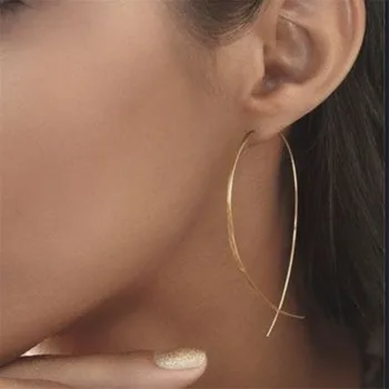 

Korean earrings European and American fashion simple personality long earrings women's long temperament long earrings earrings