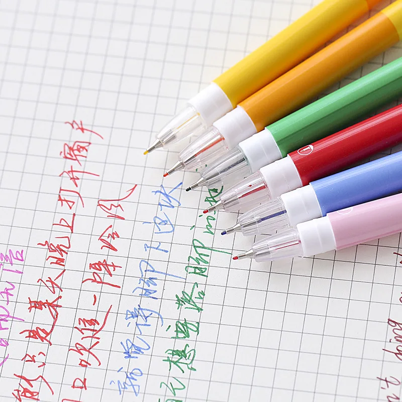 8 шт. двухсторонняя цветная ручка для письма с маркерами маркер печать канцелярские принадлежности для офиса школьные принадлежности Canetas escolar EB775