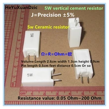 5W Vertical cement resistance 0.05 ~ 200 ohm 5% 0.1R 0.15R 0.22R 0.25R 0.33R 0.39R 0.5R 0.47R 1R 10RJ 100R 150R Ceramic resistor 200pcs 1210 150r 150 ohm 5% smd resistor