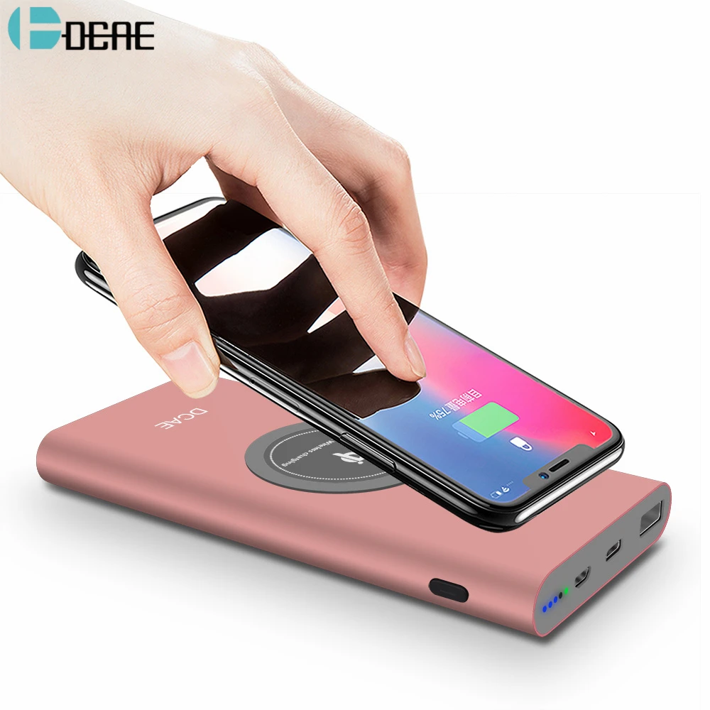 

Qi Wireless Charger 10000mAh Power Bank For iPhone X 8 Plus Samsung Note 8 S9 S8 Xiaomi Portable Powerbank Mobile Phone Charger