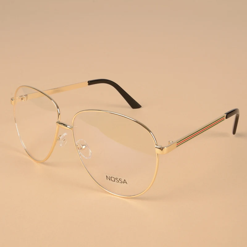 

Big Frame Brand Designer Metal Eyewear New Fashion Women Men Optical Glasses Frame Cool Clear Lens Eyeglasses Trendy Spectacles