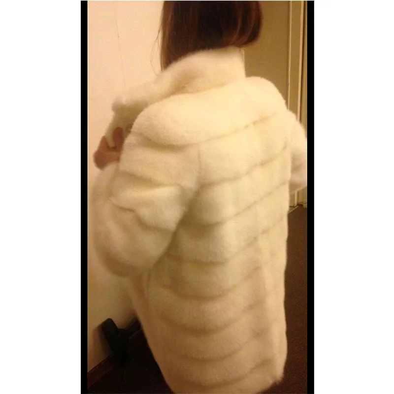TOPFUR 2018 Winter Long Natural Mink Fur New Mink Fur Coat Fashion Women Luxury Jacket With Fur Collar White Full Sleeve TOPFUR 2018 Winter Long Natural Mink Fur New Mink Fur Coat Fashion Women Luxury Jacket With Fur Collar White Full Sleeve
