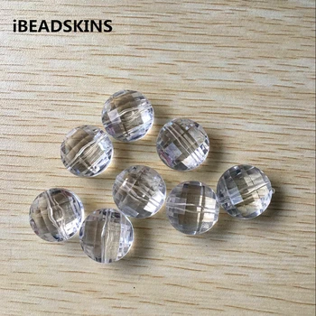 

New arrival! 20mm155pcs/lot Acrylic clear Circle-flat shape Faceted beads for jewelry necklace making(As shown)