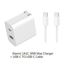 Xiaomi 30 Вт телефон Зарядное устройство USB Зарядное устройство 1A1C Смарт Выход PD 2,0 QC 3,0 быстрой зарядки Тип-C 5V = 3A 9V = 3A 15V = 2A 12V = 2.25A
