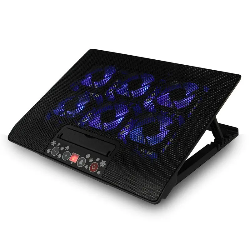

12-17 Inch USB Notebook Backlight Cooling Pad Laptop Radiator With 6 Mute Cooling Light Fans Computer Cooler Base Touch Screen