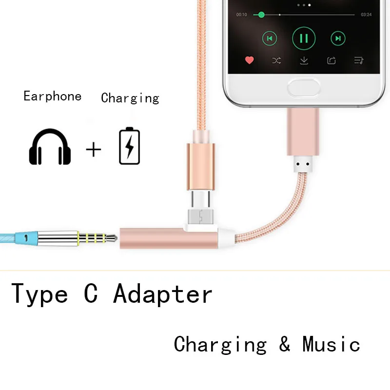 Thbelieve Тип C до 3 5 ММ Наушники Кабель-адаптер 2 в 1 usb-c Переходник USB удлинитель мм