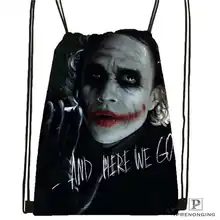Custom the-joker-batman-arkham@ 01-походная сумка на шнурке милый рюкзак для детей(черная спинка) 31x40 см#180611-03-113
