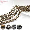 (15900)2 Meters or 5 Meters 2MM 3MM 3.8MM Iron or Brass Round Link Chains Necklace Chains Diy Jewelry Findings Accessories ► Photo 1/6