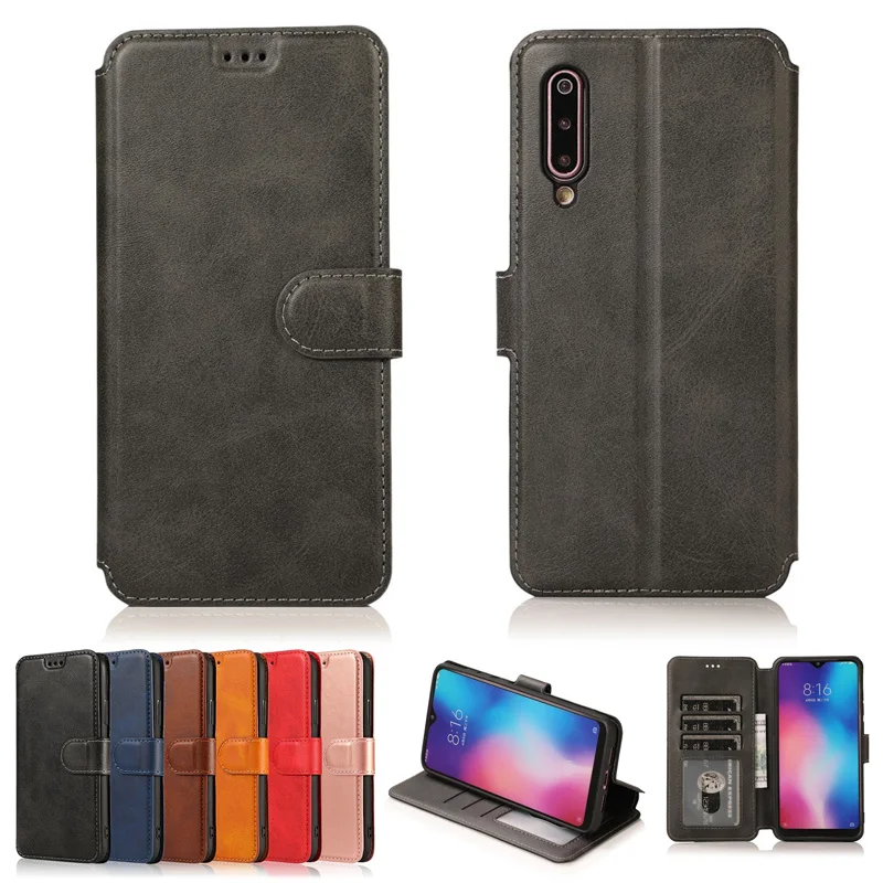 

Retro Wallet Flip Leather Case For Xiaomi Mi9 Mi 9 8 6X A2 Magnetic Redmi 6A Note 7 6 5 Pro Card Slot Stand Protect Cover Coque