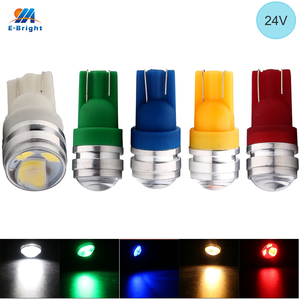 YM E-Bright 24 В 10 шт. T10 2835 3 SMD линзы 194 168 W5W светодиодный светильник лампа габаритный