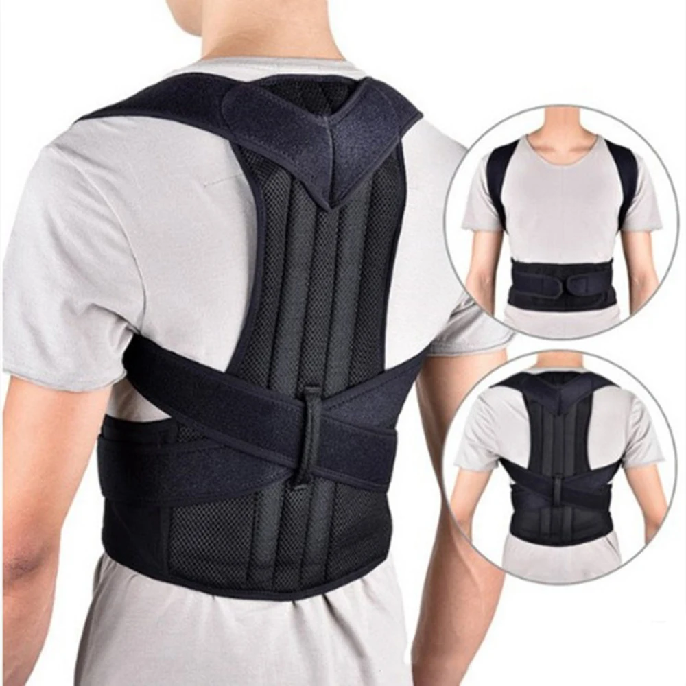 

Adjustable Back Posture Corrector Clavicle Spine Back Shoulder Lumbar Brace Support Belt Posture Correction Prevents Slouching