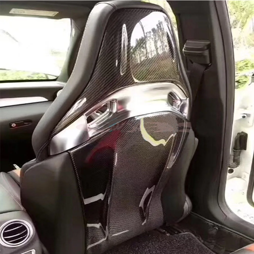 4 шт./компл. сиденье из углеродного волокна задняя крышка отделка для производительности сиденья для Mercedes A45 cl45 GLA45 C63 AMG