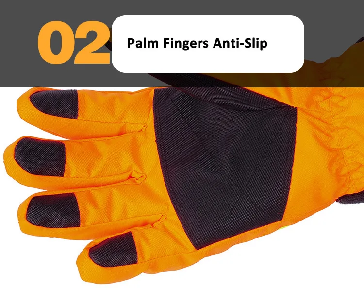 Зимние теплые рабочие перчатки со светоотражающими полосками, водонепроницаемые противоскользящие перчатки для работы на открытом воздухе, зимних видов спорта