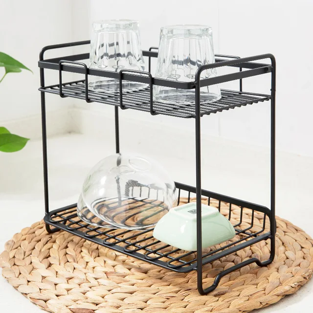 Besi Rak Bu Peralatan Dapur Penyimpanan Besi Rak Bu Peralatan Dapur Penyimpanan Lantai Ganda