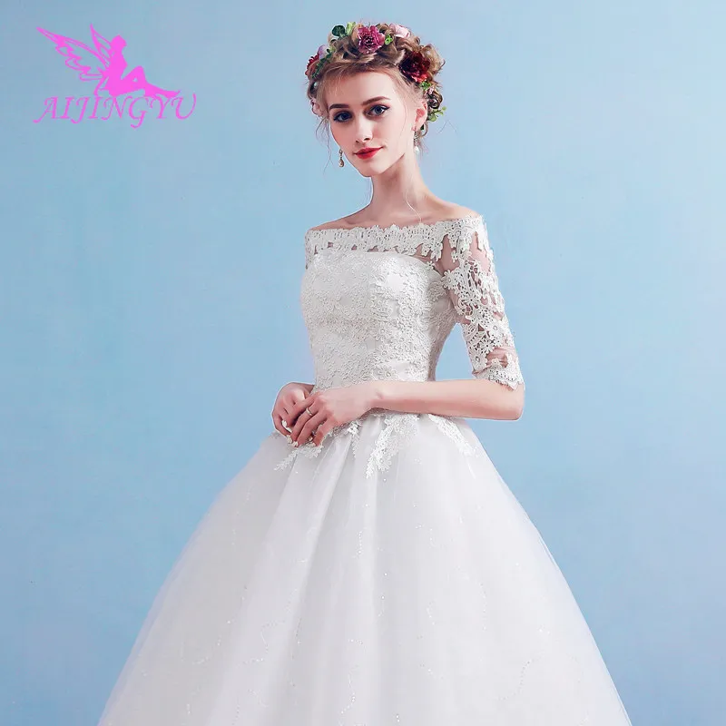 

AIJINGYU 2018 elegant free shipping new hot selling cheap ball gown lace up back formal bride dresses wedding dress FU169