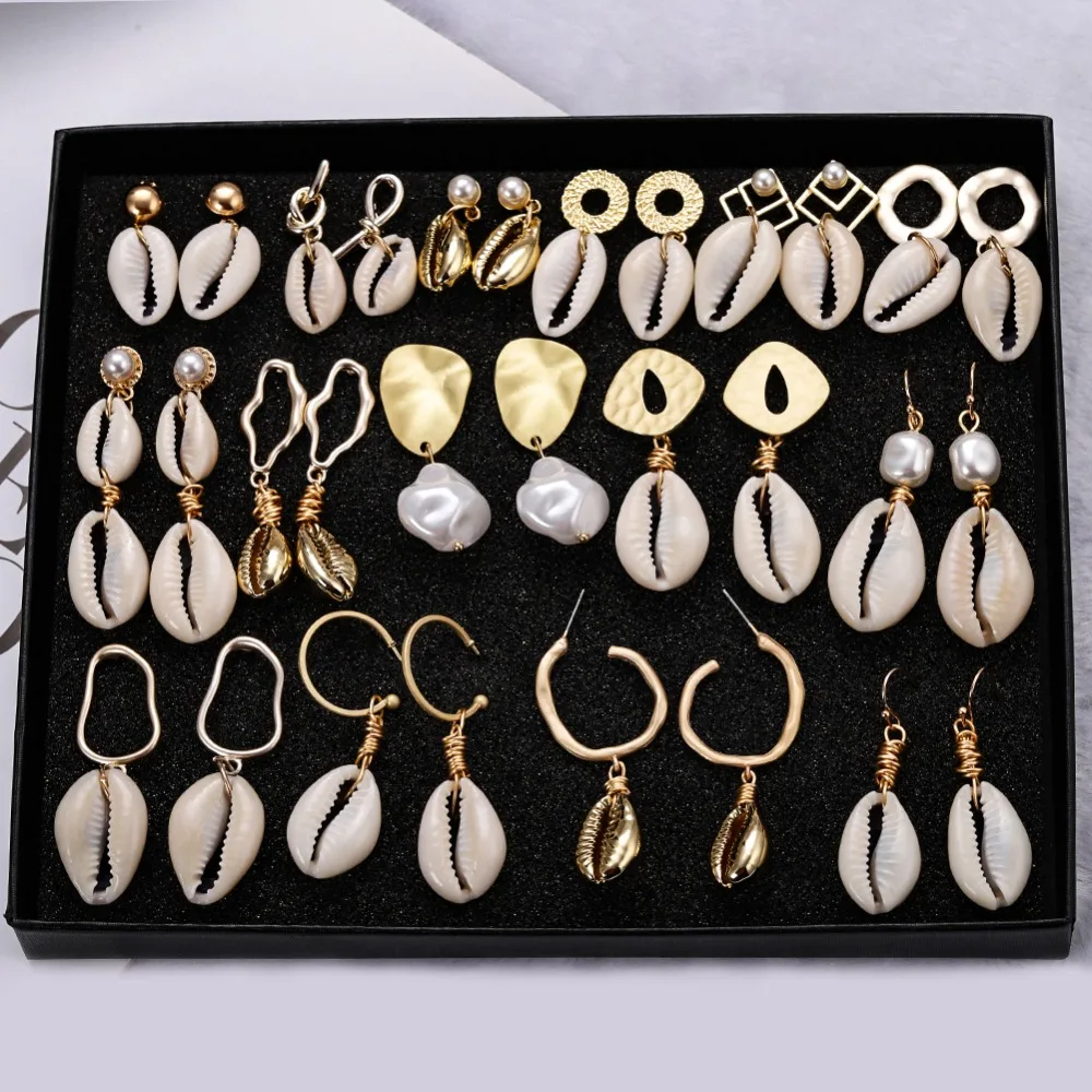 

Miwens 2019 New Shell Metal Maxi Drop Earrings Women Spring Summer Irregular Statement Earring Factory Jewelry Party Gift A544