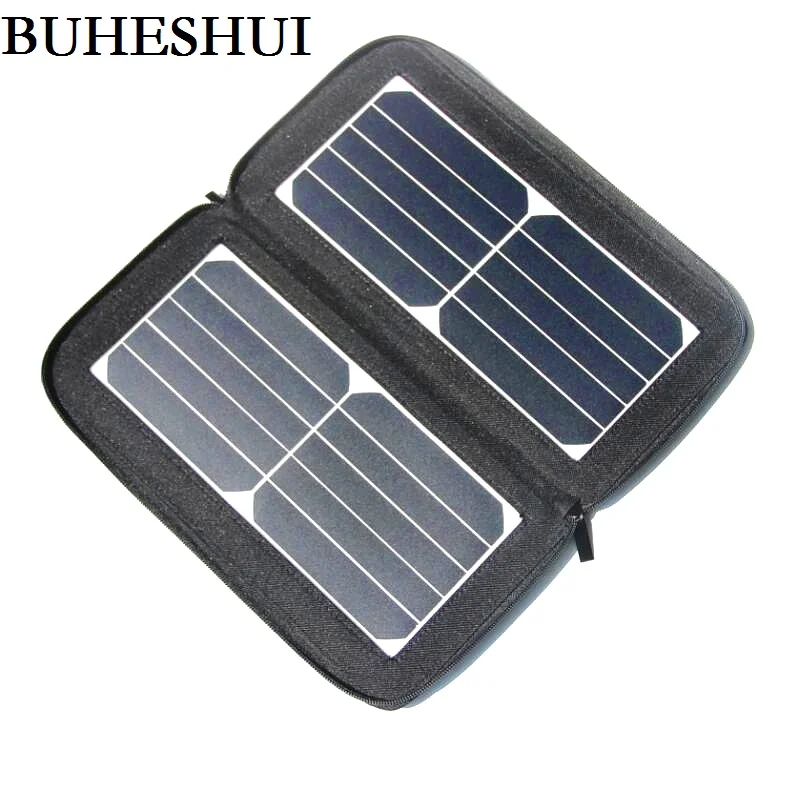 Solar à Prova Buheshui Folding Painel Solar Charger Carregador Bolsa Universal Viagens Dual Usb d’ Água Livre Grátis 14 w 5 v