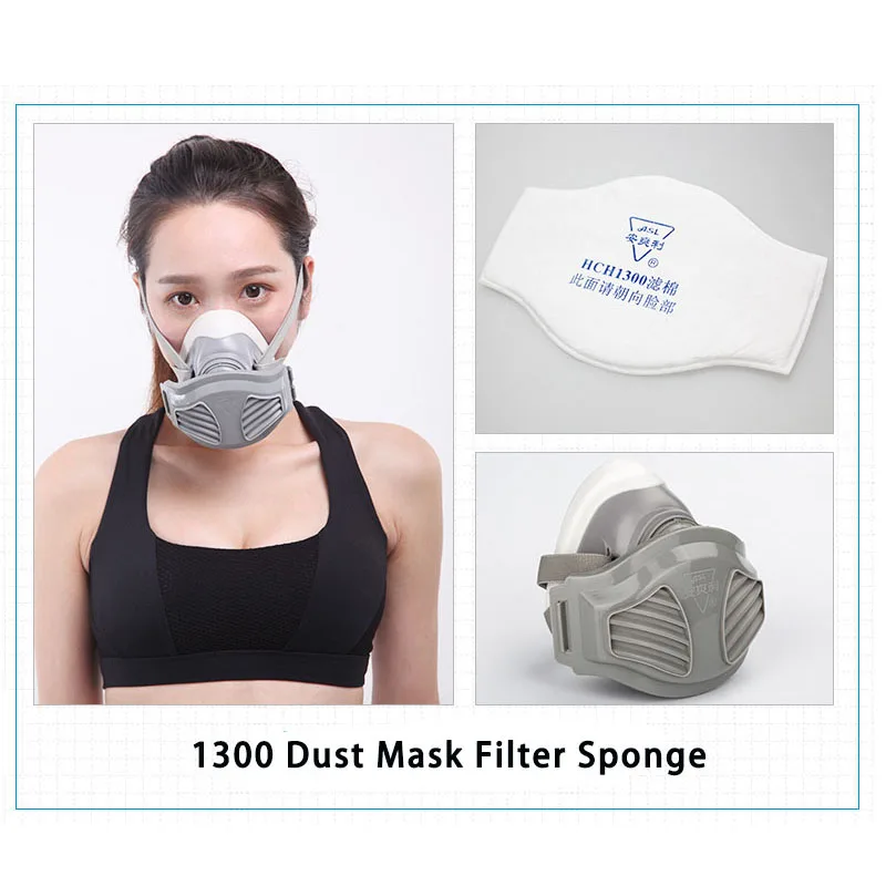 20pcs Chemical Anti-Dust Paint Respirator Welding Safety Mask Industrial Gas Mask Activated Carbon Filters