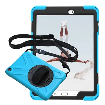 

Shockproof Kids Case for Samsung Galaxy Tab S2 9.7 SM-T810 T815 Silicone+PC Kickstand Stand Cover with Wrist+ Shoulder Strap+Pen