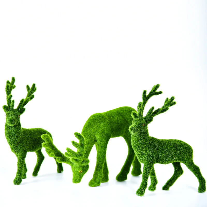 

Artificial plants Simulated animal moss Green plant False moss Bear Fawn garden indoor decoration fake plants with pot