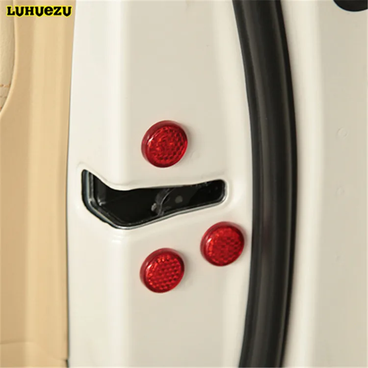 

Luhuezu New Reflective Door Lock Screw Protector Cover LADA Granta Kalina Priora Niva 4x4 Vesta Xray Largus Accessories