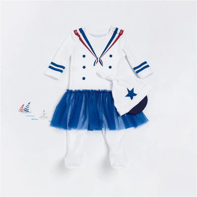

Navy Style 22 Inch Baby Doll Clothes Special Doll Accessory Cute Romper Dress For 55CM Silicone Reborn Bebe Best Gift To Babies