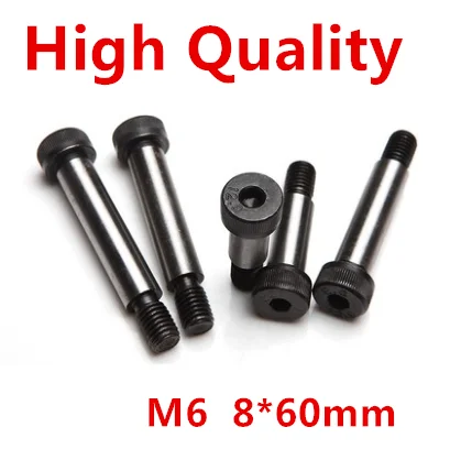 

5 Pieces M6 Threaded 8 x 60mm 12.9 Grade Alloy Steel Hexagon Socket Head Shoulder Screw Bolt