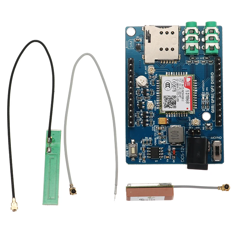 

SIM868 GSM GPRS GPS 3 In 1 Module Board With Antenna for Arduino 51 STM32 Support Voice Short Message TTS DTMF