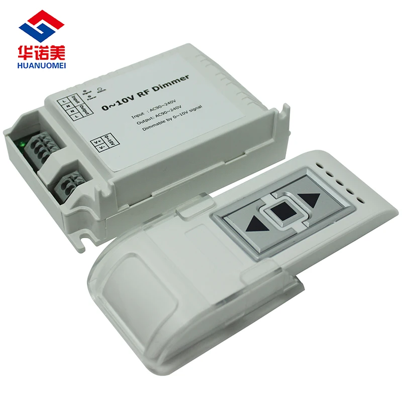 

0-10V dimmer Wireless remote RF led controller; AC90-240V(50Hz/60Hz);Output:1channel; output signal:0-10V;max output power:<200W