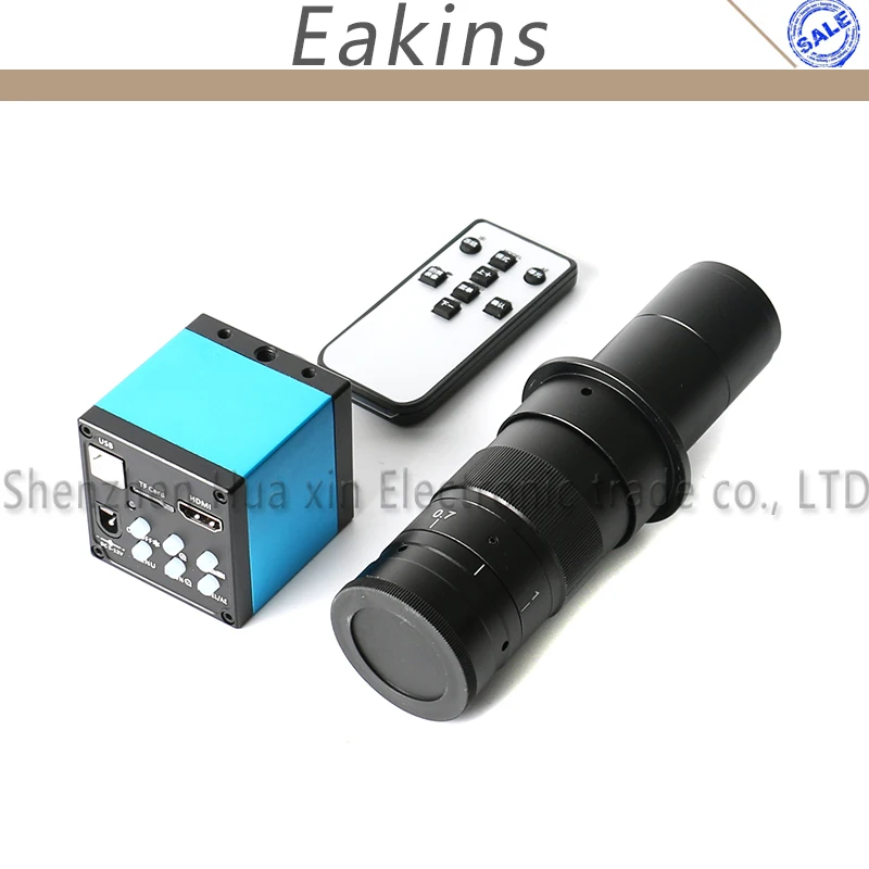 Blue High Speed Industry 20MP 1080P HD CCD Video Microscope Camera HDMI USB with TF Card Video Reco