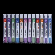 Boîte de crayons mécaniques colorés, 0.7mm, 1 boîte, plomb pour croquis d'art, dessin, écriture en gris, fournitures scolaires et de bureau