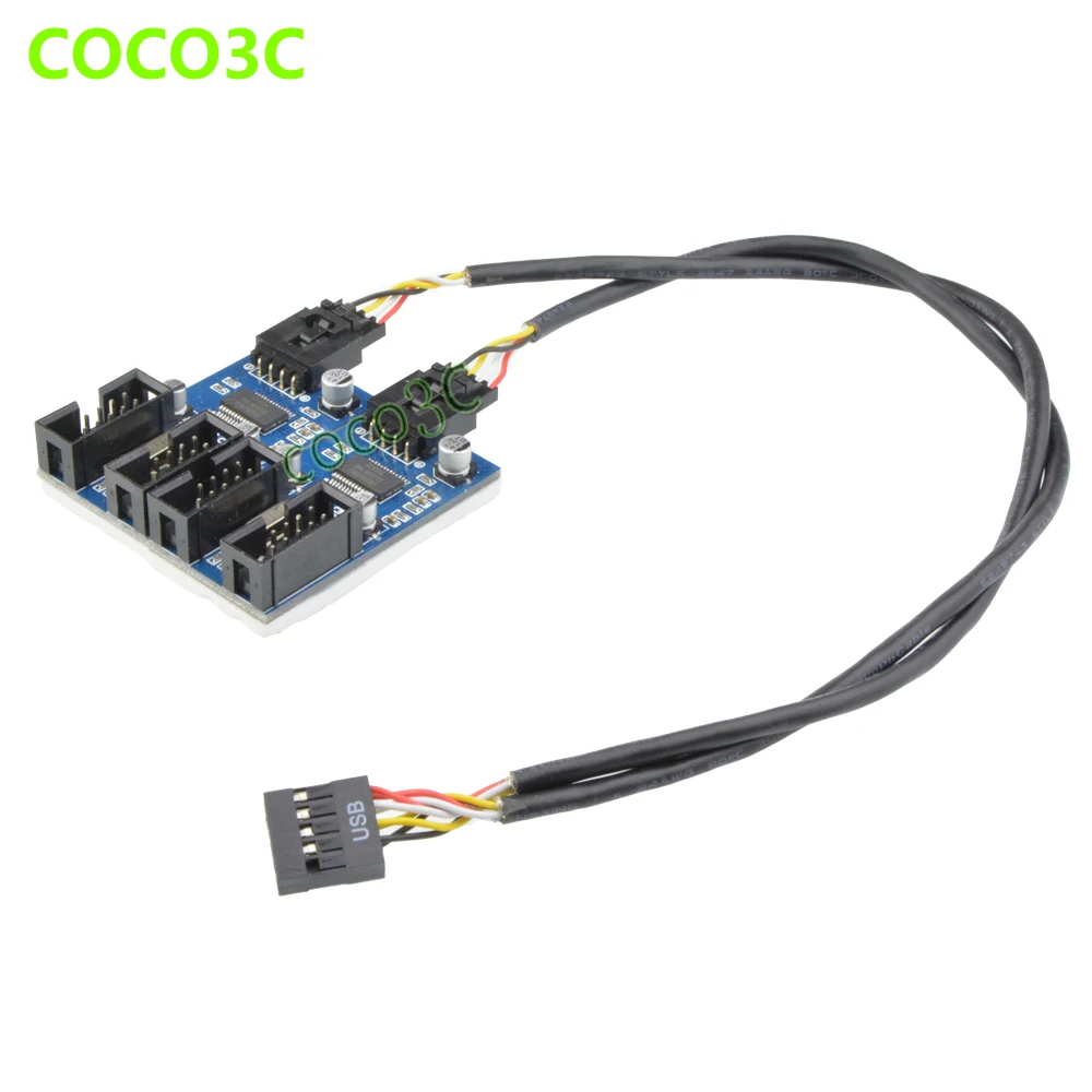 9pin USB header Male 1 to 4 Female Extension Cable Card ... usb computer diagram 
