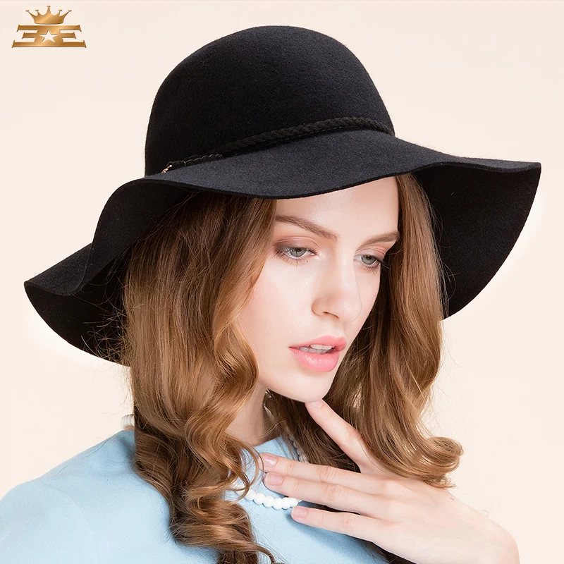 New Arrival Female Fedoras Hat Korean Winter Woolen Cap All match