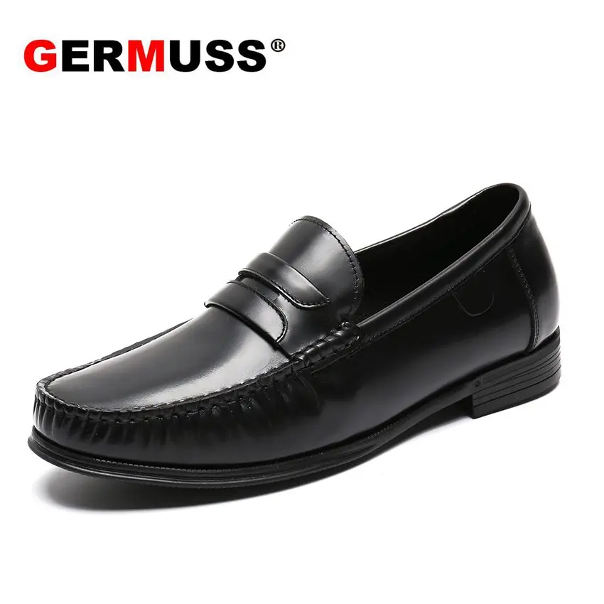 

2018 Latest Official black gentleman shoes genuine leather business office Rubber sole shoes joker simplicity cowhide men shoes