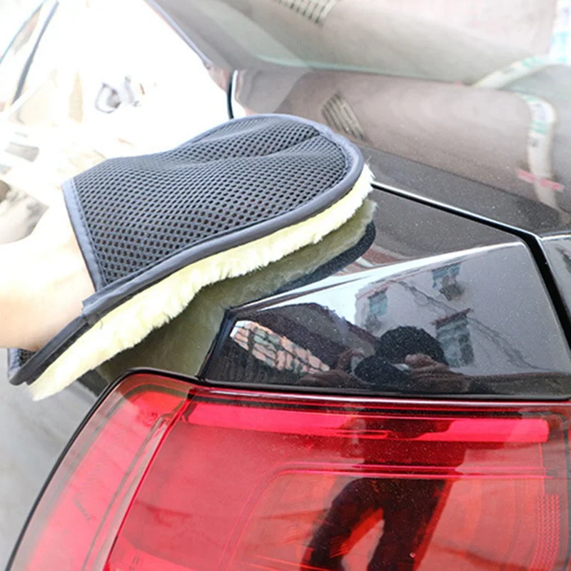 Автомобильная мотоциклетная шайба уход за автомобилем Очистка полировка щеток кисть супер чистая шерстяная перчатка для мытья машины